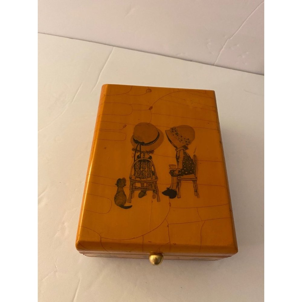 Holly Hobbie Vintage Handcrafted Wooden Jewelry box. - Picture 2 of 12